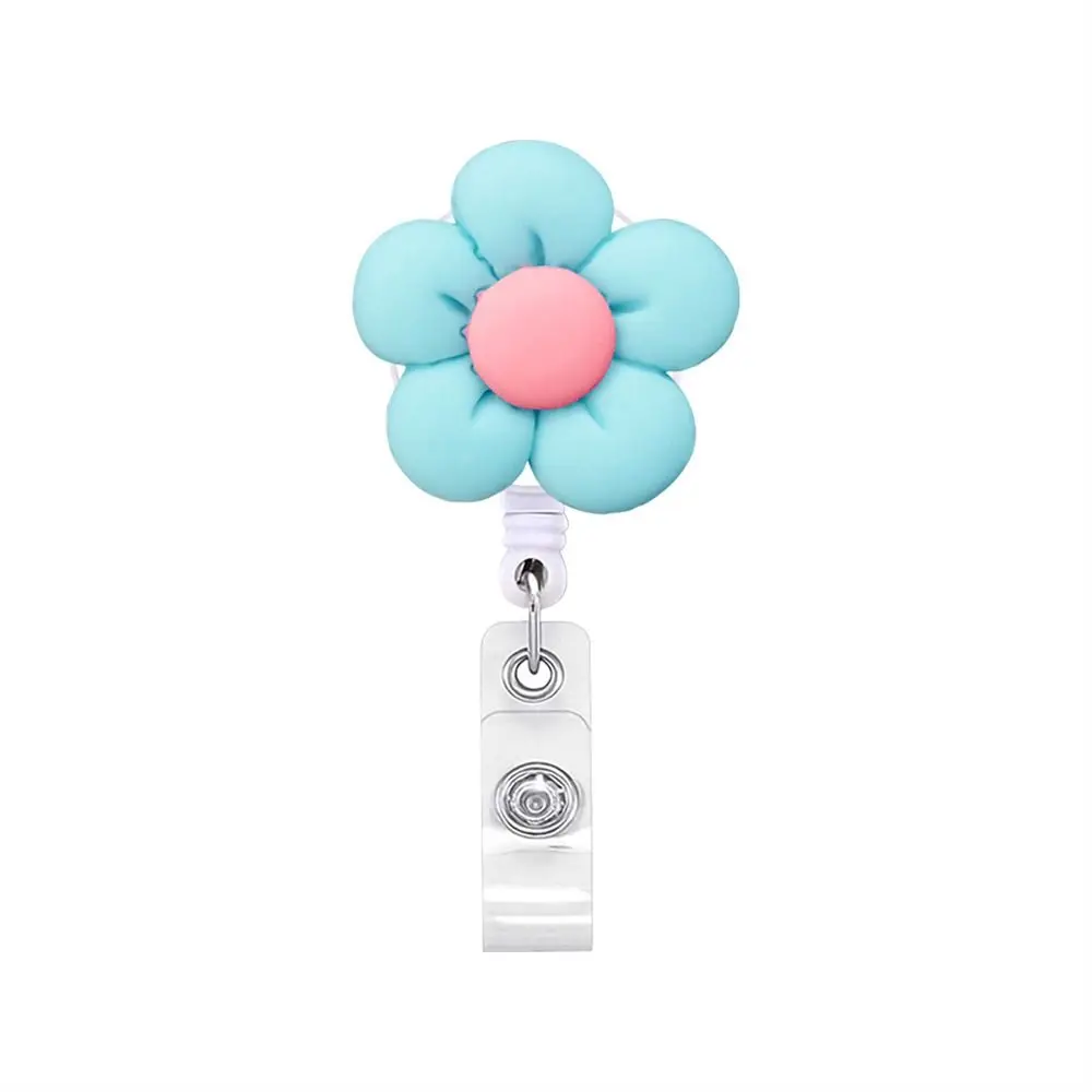

Quality Flower Keys Lanyard Work Card Clip Students ID Card Clips Nurse Badge Holder Retractable Badge Reel Name Card Holder