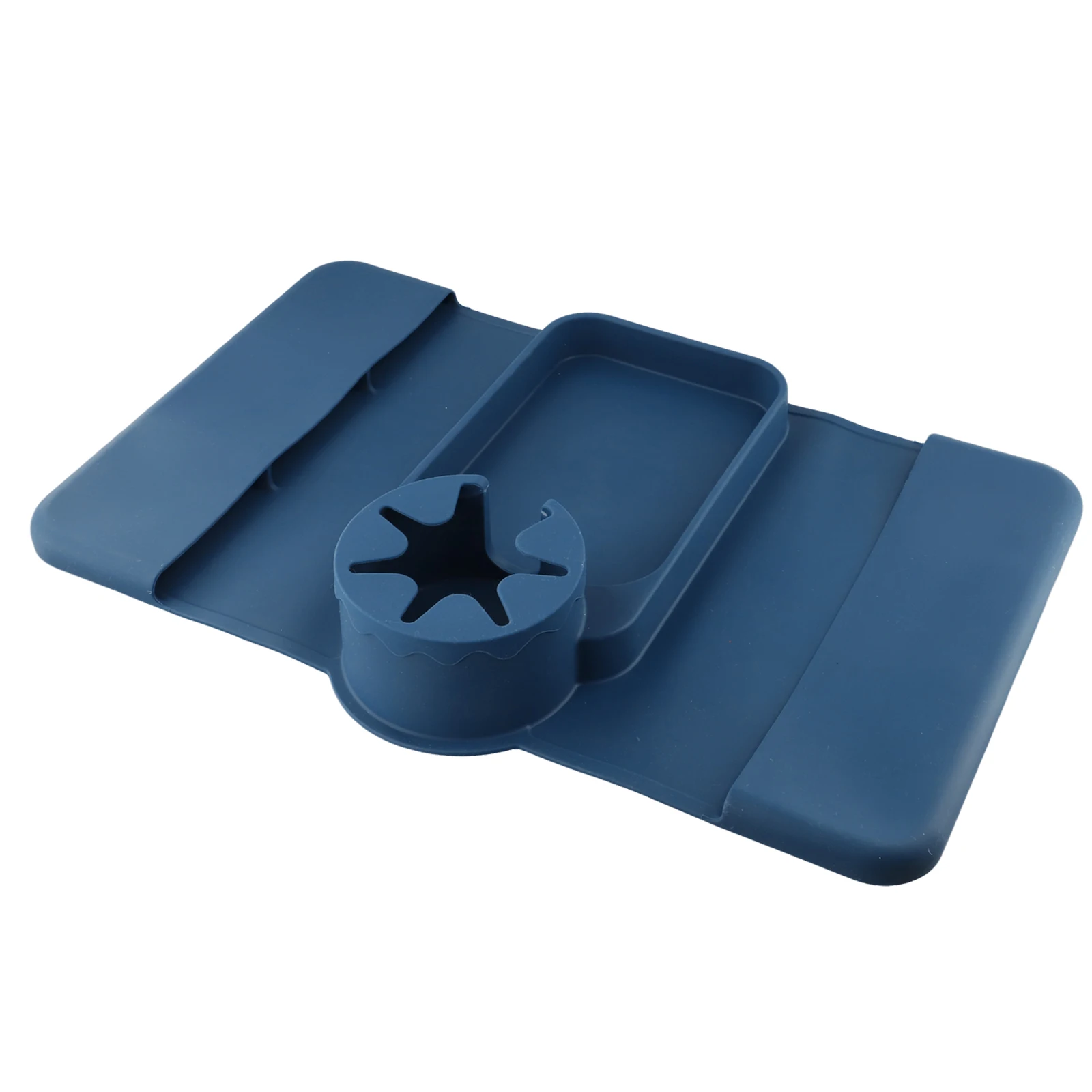 

Convenient Non Slip Drink Holder Made of Silicone Featuring Additional Pockets for Phone and Remote Control Storage