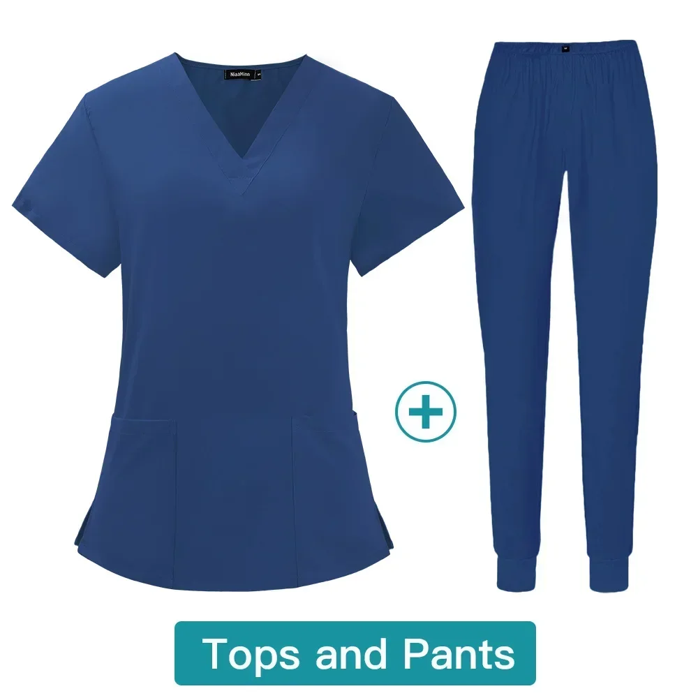 Stylish Medical Work Uniform Set for Doctors and Nurses in Beauty Salon Pet Hospital Dental Clinic and Operating Room