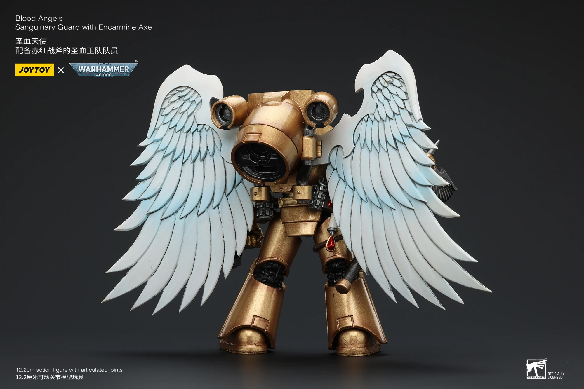 

JOYTOY Warhammer 40K 1/18 Blood Angels Sanguinary Guard With Encarmine Axe 12.2cm Soldier Action Figure Figurine Model Toy