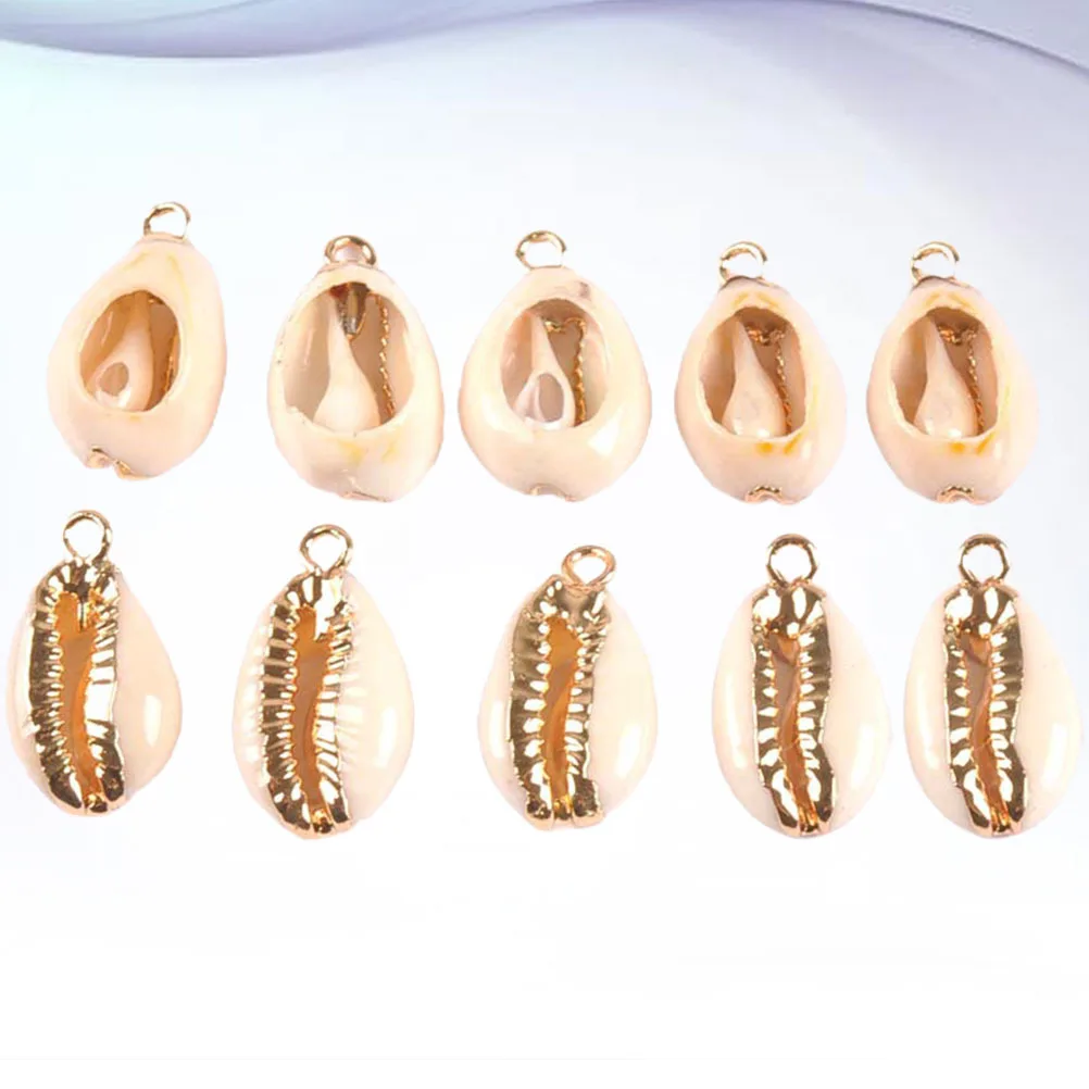 

10Pcs Shell Pendant Charms Creative Irregular Conch Parts for Necklace Bracelet Earring DIY Jewelry Making Accessories