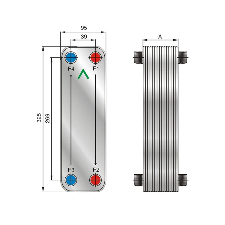 Brazed Plate Heat Exchanger FHC030 AC30 Evaporator R410a