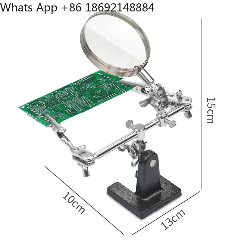 Magnifying Glass with Clip for TE-805 Circuit Board PCB Repair Auxiliary Welding Metal Clamping Bracket Fixture