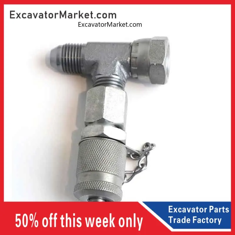 For pressure measuring three-way pilot test pressure gauge distribution valve nickel plated three-way for Hitachi ZX 200-6