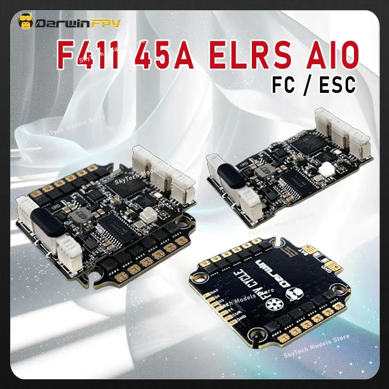 DarwinFPV F411 45A ELRS AIO CineApe35 Integrated ELRS 2.4G Support for Install O3/VISTA/HDZERO/Avatar and Other Digital VTX