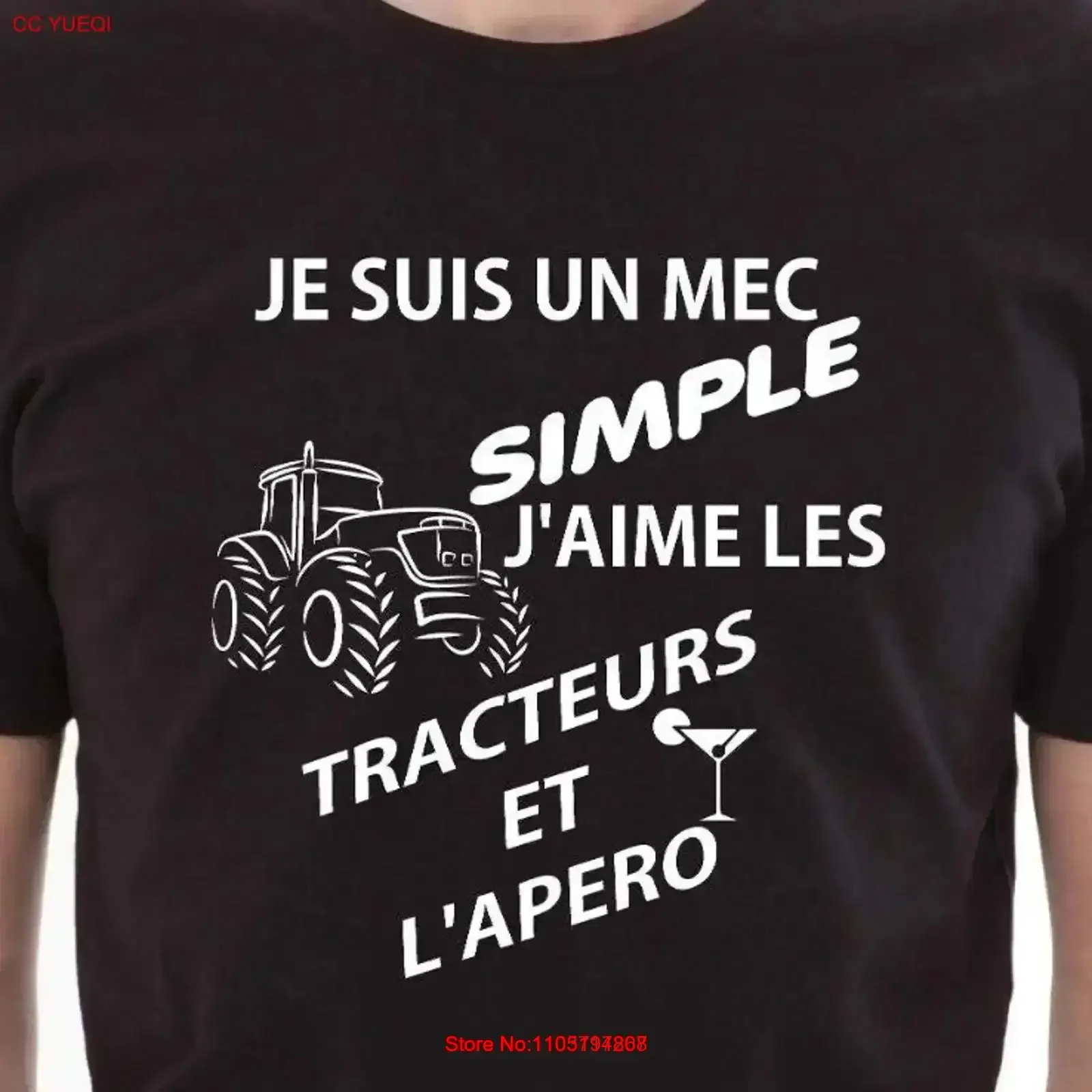 Nice men's T Shirt I am a simple guy love tractors and aperitif vintage Washed homme streetwear Slightly Stylish Stretched