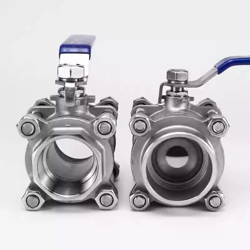 TKFM SS304 NPT BSP Connection Type Full Bore Female Theaded Three Piece 3pc Manual Oil OEM Ball Valve