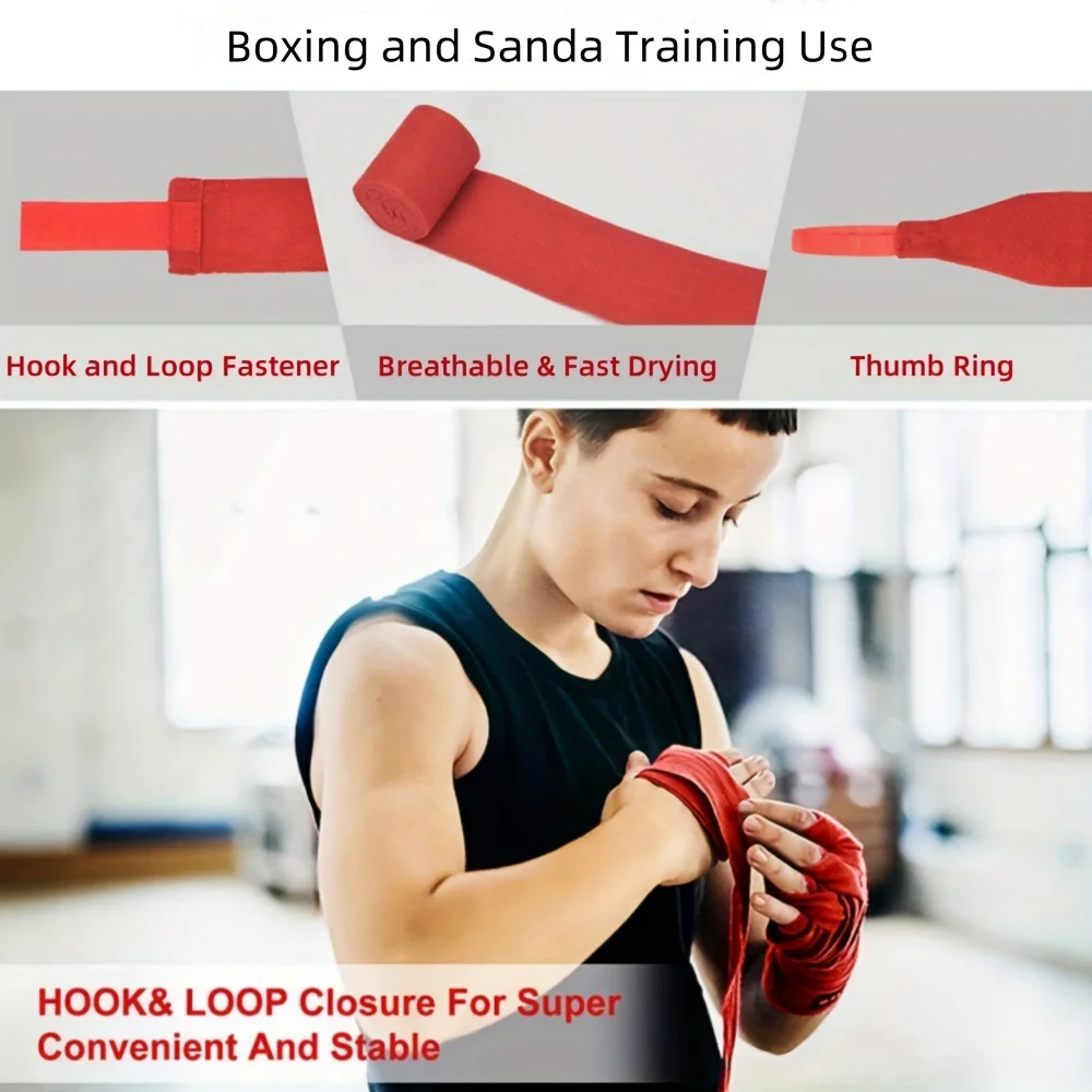 3m Boxing Strap Muay Thai Men's And Women's Adult Fighting Sanda Hand Strap Cotton Binding Hand Dtrap Bandage Hand Strap