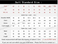 2 Piece Slim Fit Mens Suit Chinese  Suits Stand Collar Tuxedo for Men Wedding Prom Blazer Pant Set 2