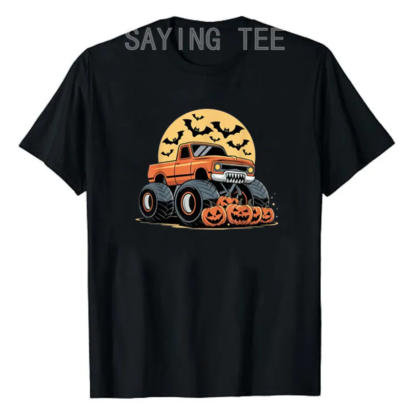 

Halloween Shirts for Kids Boys Monster Truck Pumpkins T-Shirt Gift Cute Fall Autumn Graphic Outfit Fashion Short Sleeve Blouses