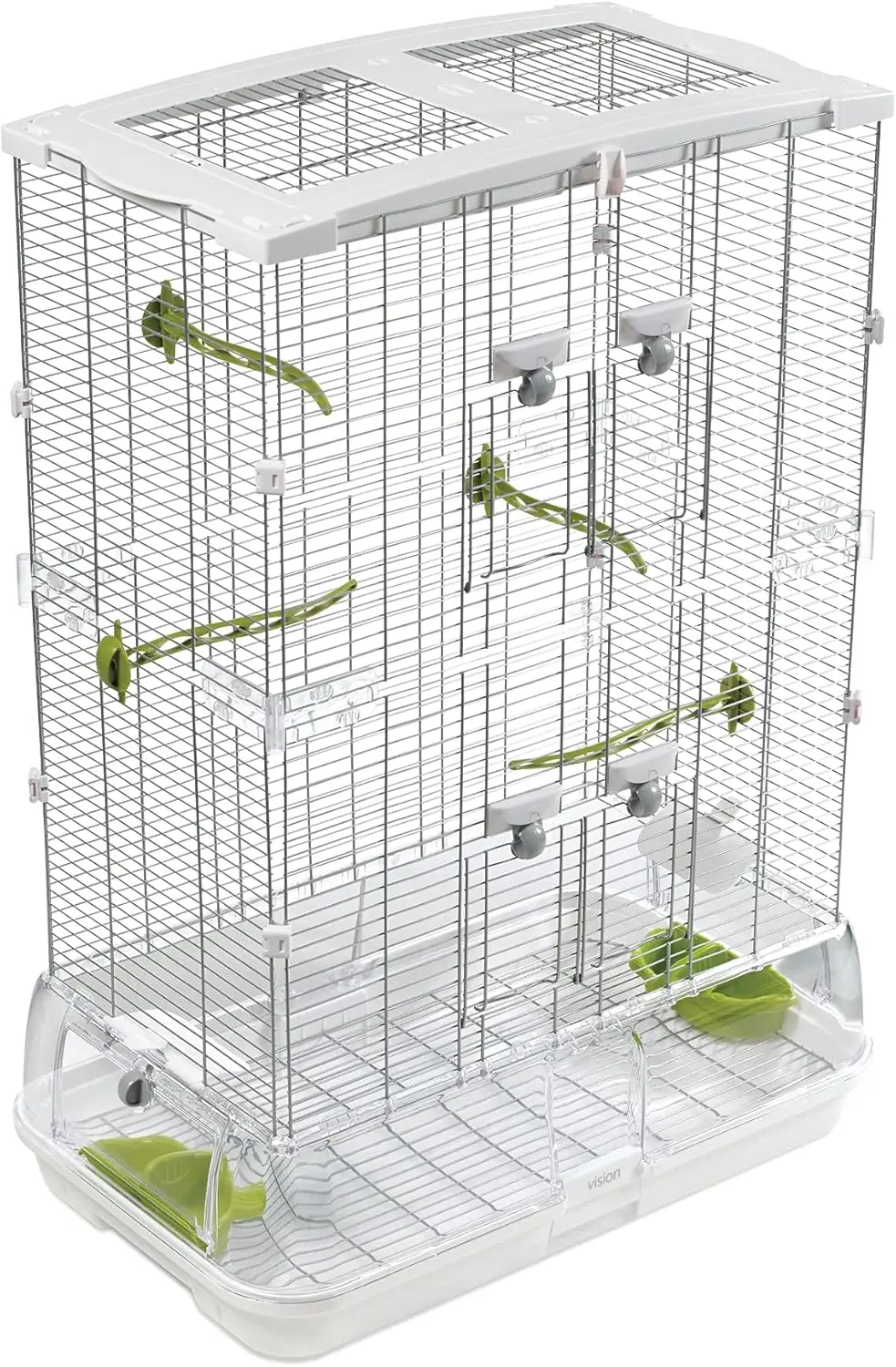 

Medium Tall Wire Bird Cage for Parakeets, Finches, Canaries - Easy Clean Design with Debris Guard