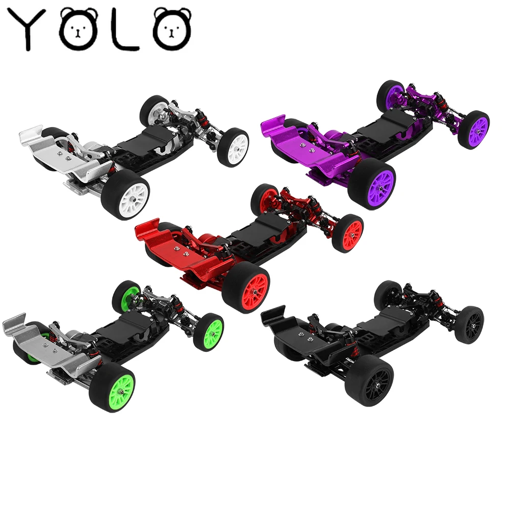 Plastic & Metal with Links Wheels Gearbox RC Car Chassis Frame DIY for LOSI 1/24 Micro-B 2WD RC Car Buggy Upgrade Parts