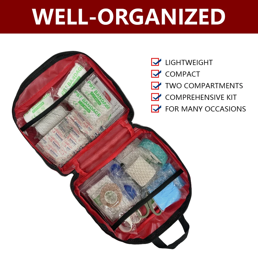 246pcs Multi-purpose First Aid Kit Emergency Medical Portable Bag for Outdoor Camping Hiking Home Emergency Rescue