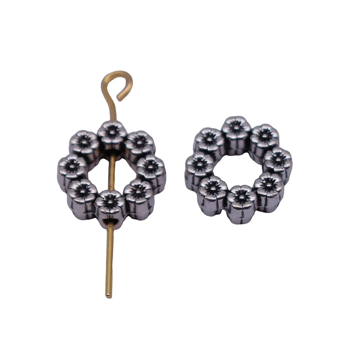 Hollow Flower Spacer Beads Metal Loose Beads For DIY Bracelet Necklace Hair Braiding Jewelry Making Supplies