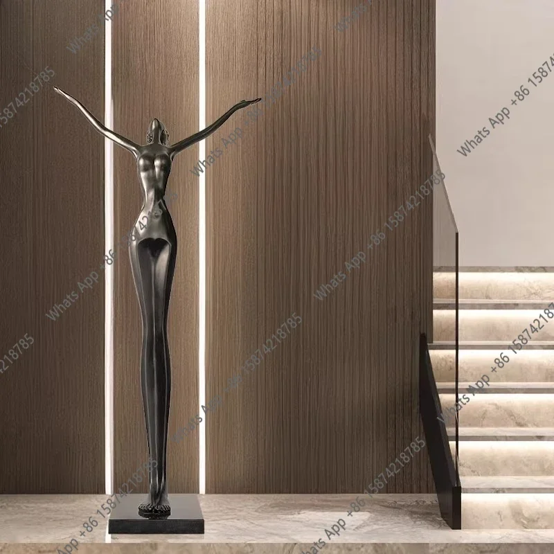 X69 Humanoid Sculpture Floor-to-ceiling Ornaments Exhibition Hall Sales Office Abstract Art Ornaments Living Room Figure Landing