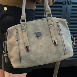 Women's Gray Underarm Shoulder Bag Vintage Large Shopper Roomy Commuter Crossbody Bags for Ladies Female Original Tote Handbag