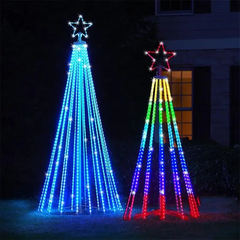 Christmas LED Light String Show Outdoor Christmas Tree Light Show Christmas Decorative Lights Outdoor Garden Decoration