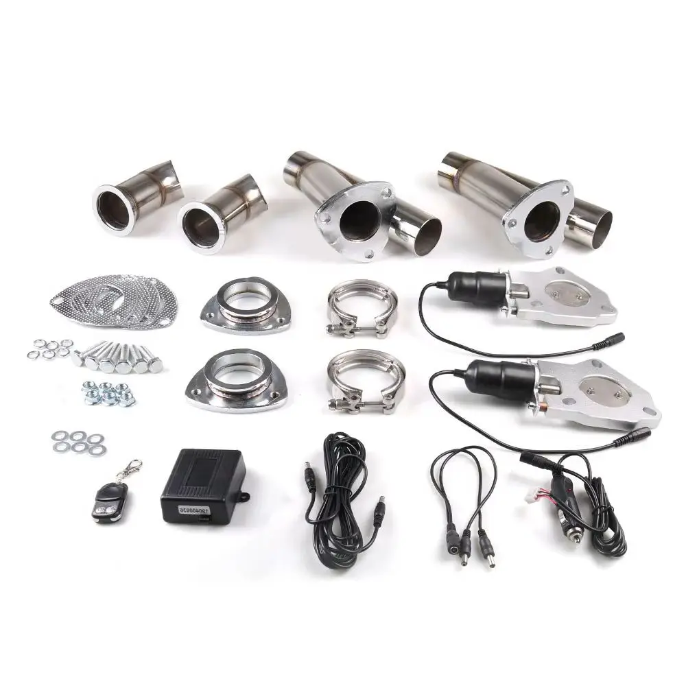 

2'' Electric Stainless Steel Y-Pipe Double Exhaust Cutout Kit with Remote Control Car Performance Exhaust System Accessory