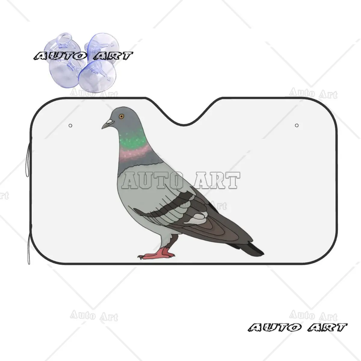 

Pigeon Black Background Sunshade Windscreen Car Front Windshield Window Sun Visor Accessories Covers