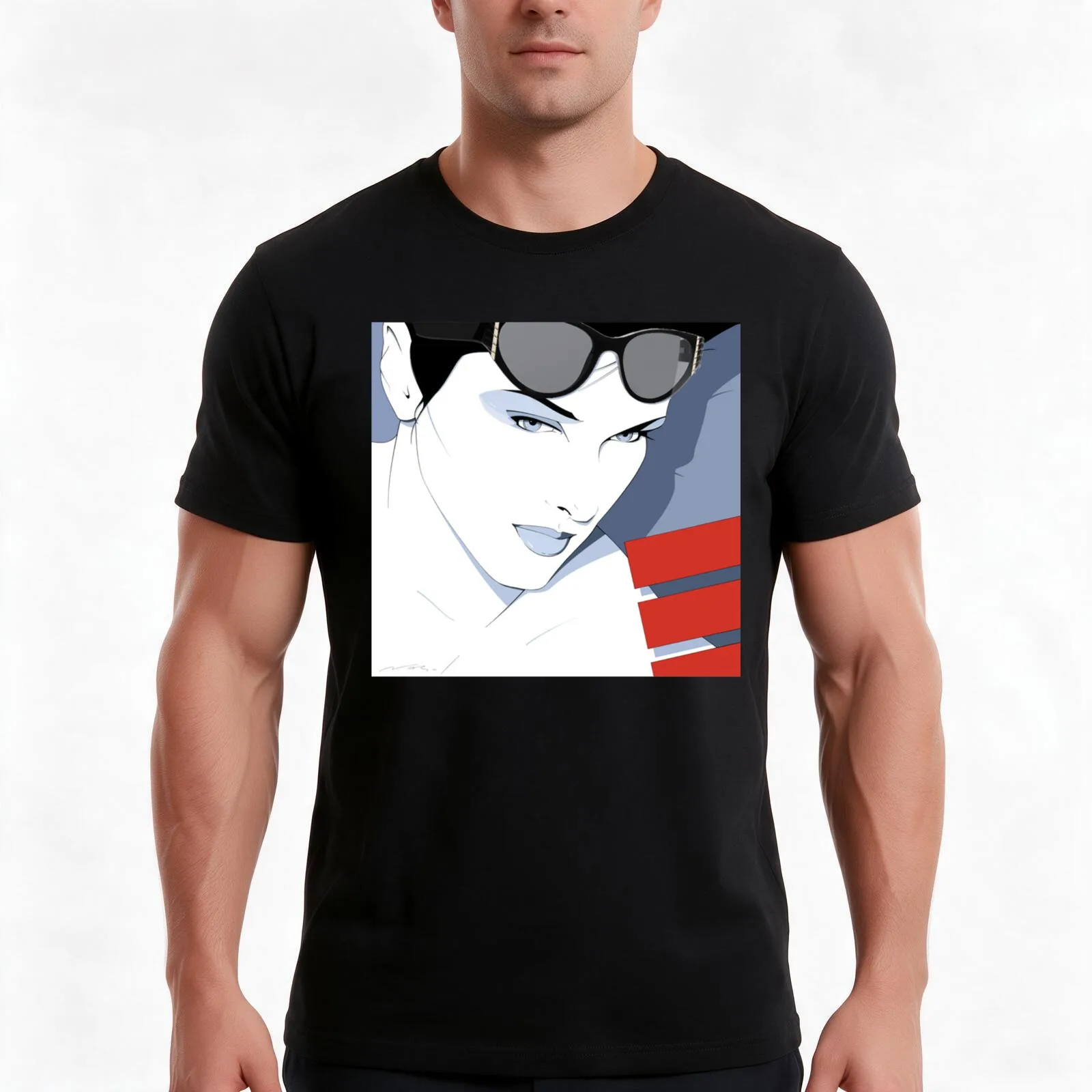 Haute Couture Framed Patrick Nagel Woman Classic . T-Shirt Summer Casual Cotton Tee Unisex Men Women