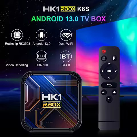 K8S TV Box Android 13 Rockchip RK3528 2GB 16GB / 4GB 32/64GB BT5.0 AV1 Wifi6 2.4G&amp;5G Wifi 4K HDR Smart Media Player Set Top Box