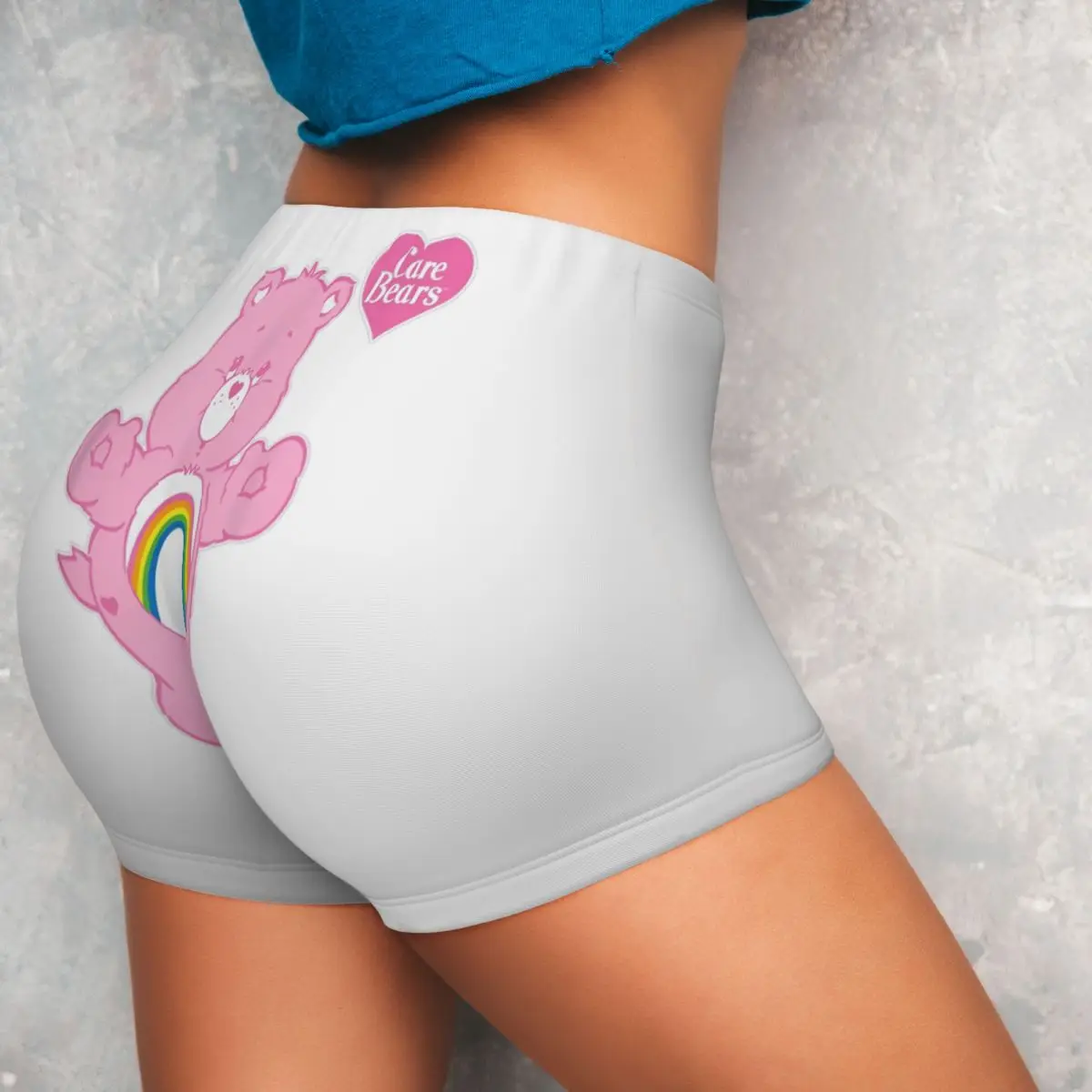 Care Bears Cheer Bear High Waist and Hip Yoga Tight Shorts for Women Lift Fitness Workout Gym Pants