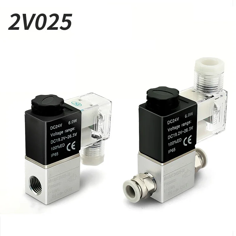 

Air Solenoid Valves 2V025-08 2 Position 2 Port 1/4" Normally Closed Valv Pneumatic Solenoid Valve 12V 24V 110V 220V Volt