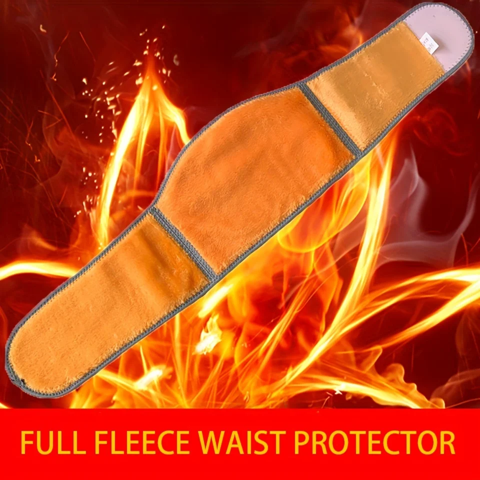 1Pcs Winter Waist Adjustable Thicken Warm Uterus Stomach Fleece Pressure Waist Belt Lumbar Support Back Waist Support Unisex