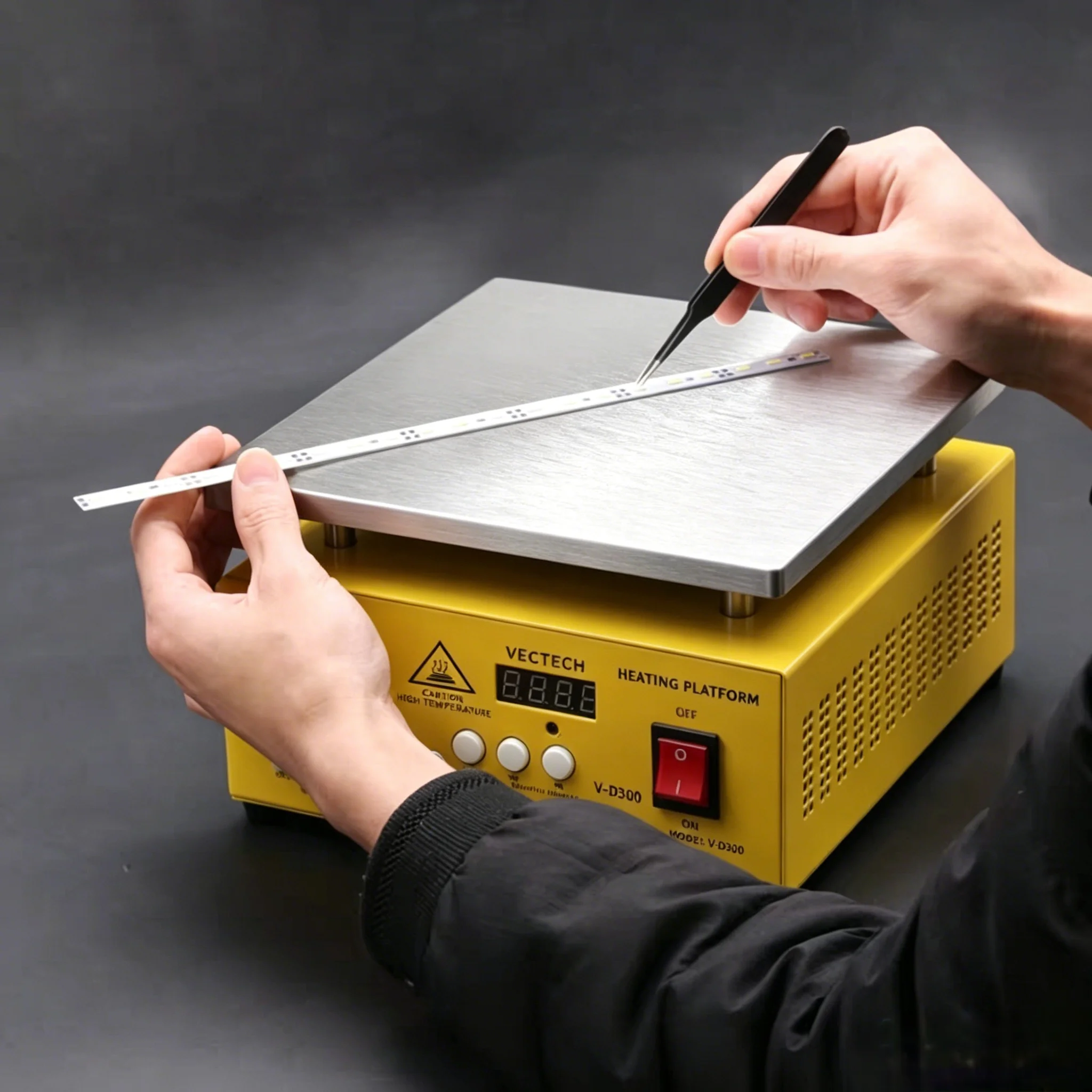 Constant Temperature Heating Table Adjustable Temperature LED Lamp Bead Desoldering Table Heating Plate and Film Ironing Machine