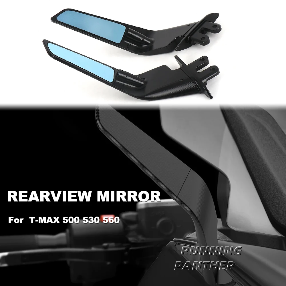 

Motorcycle Mirrors Stealth Winglets Mirror Kit Rotatable For YAMAHA T-MAX 560 2020 2021 TMAX 500 2004-2012 T-MAX530 2012-2019