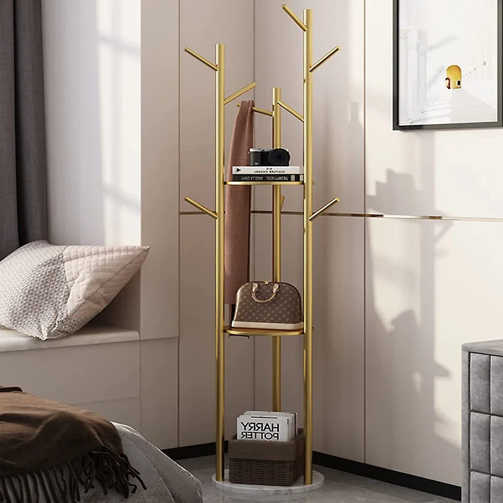 

Customizable Porte-manteau en marbre robuste, grand support pour vêtements en métal doré, pour chambre à coucher