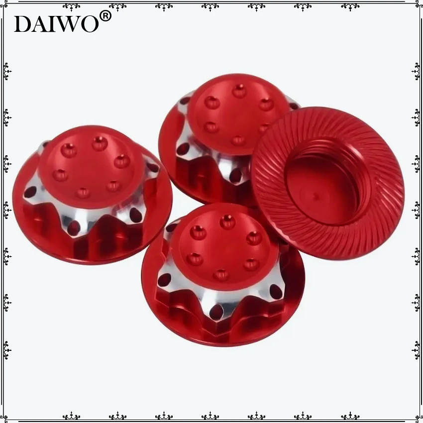 Aluminium Wheel Hub Cover Antidust Cover 17mm Hex Nut for Rc 1:8 X-maxx Summit E-revo Arrma Model Car Anti-skid Wheel Cover