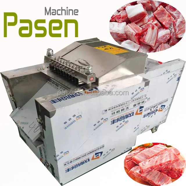 frozen pork skin with bones cutting machine poultry cuber dicing machine cold Chicken Meat Dicing Machine