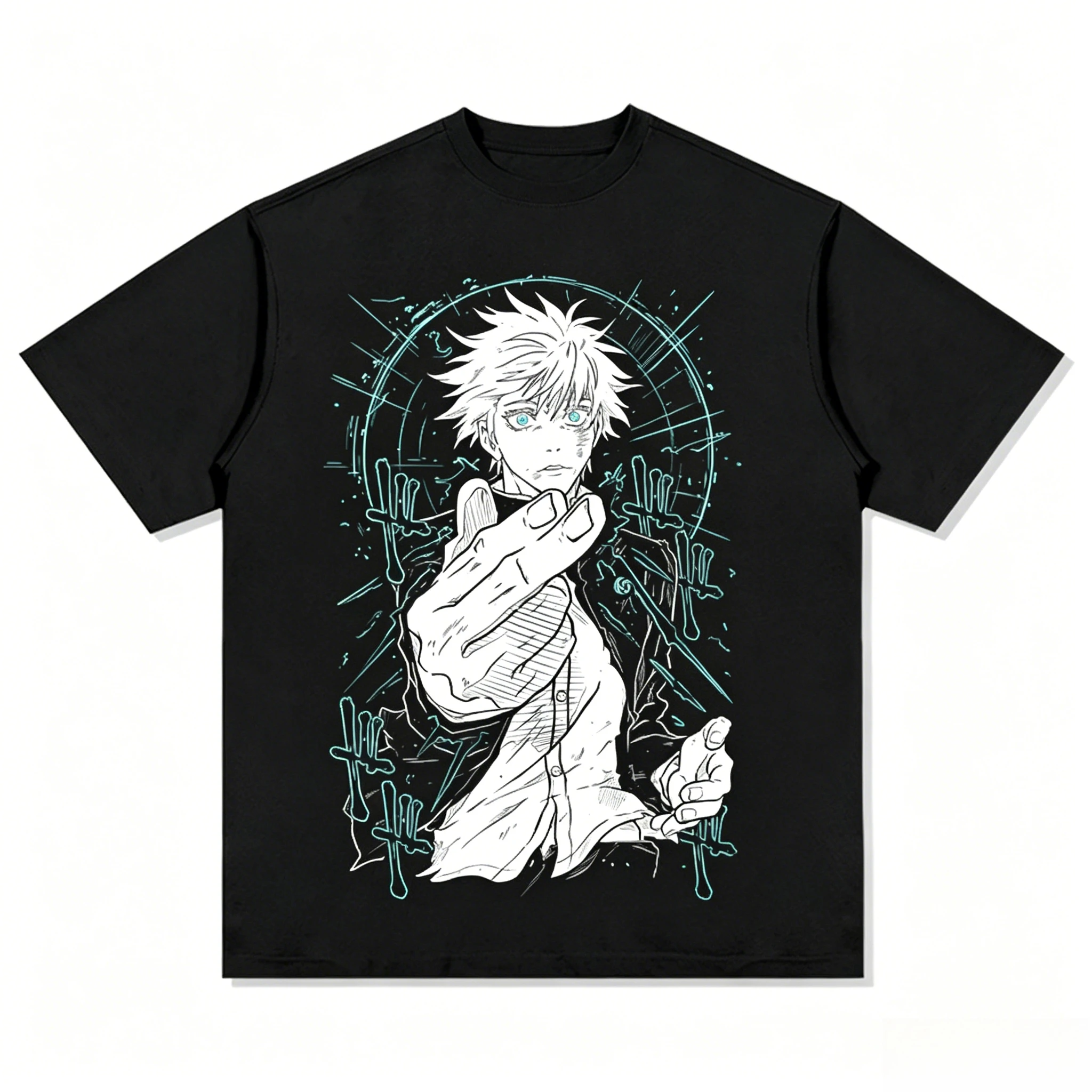 

2026 Summer Jujutsu Kaisen Retro Cosplay T-shirt Men's Super Casual Cotton Printed Short-sleeved Unisex Children's Sports Shirt