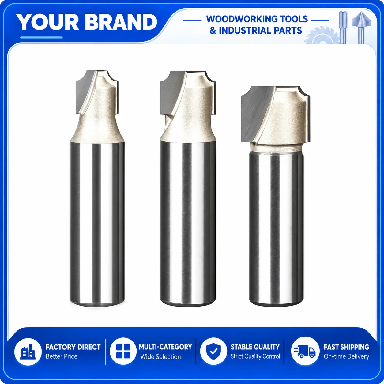 Tideway Flat Bottom Router Bit 12.7mm Shank Bottom Clean CNC Bit Woodworking Tool for MDF Engraving Machine Milling Cutter