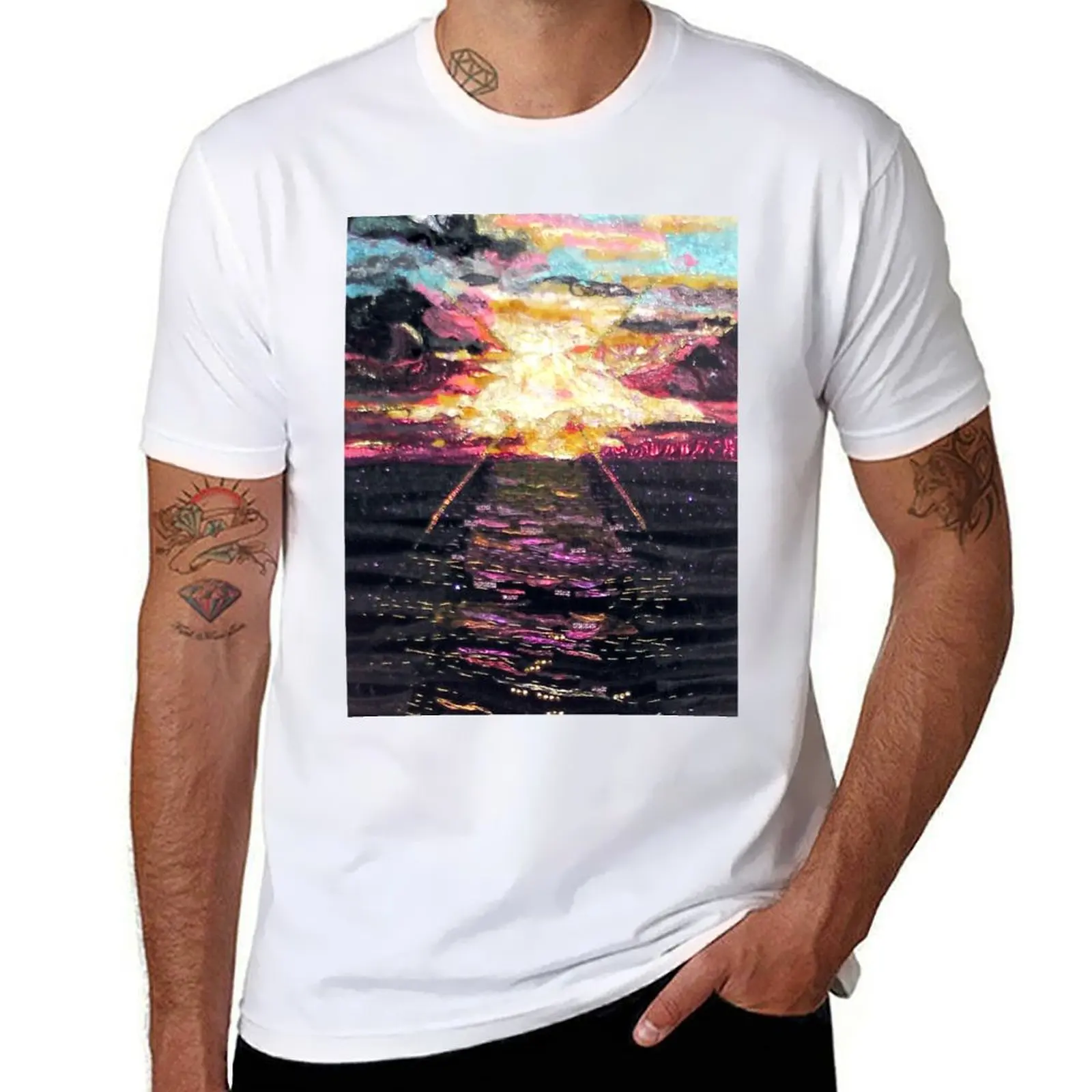 

Stairway to Heaven T-Shirt Everyday Wear Basic Short Sleeve Top