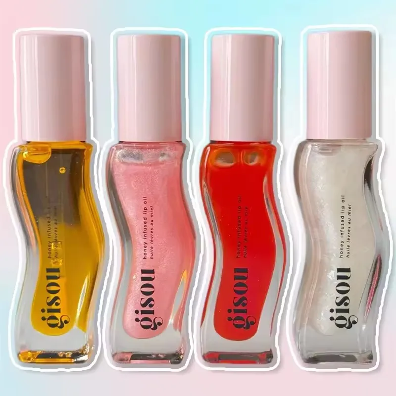 ファッション Gisou ハニースイカエッセンスリップオイル口紅保湿リップラインを軽減液体角質除去グロスメイクアップ唇ケア