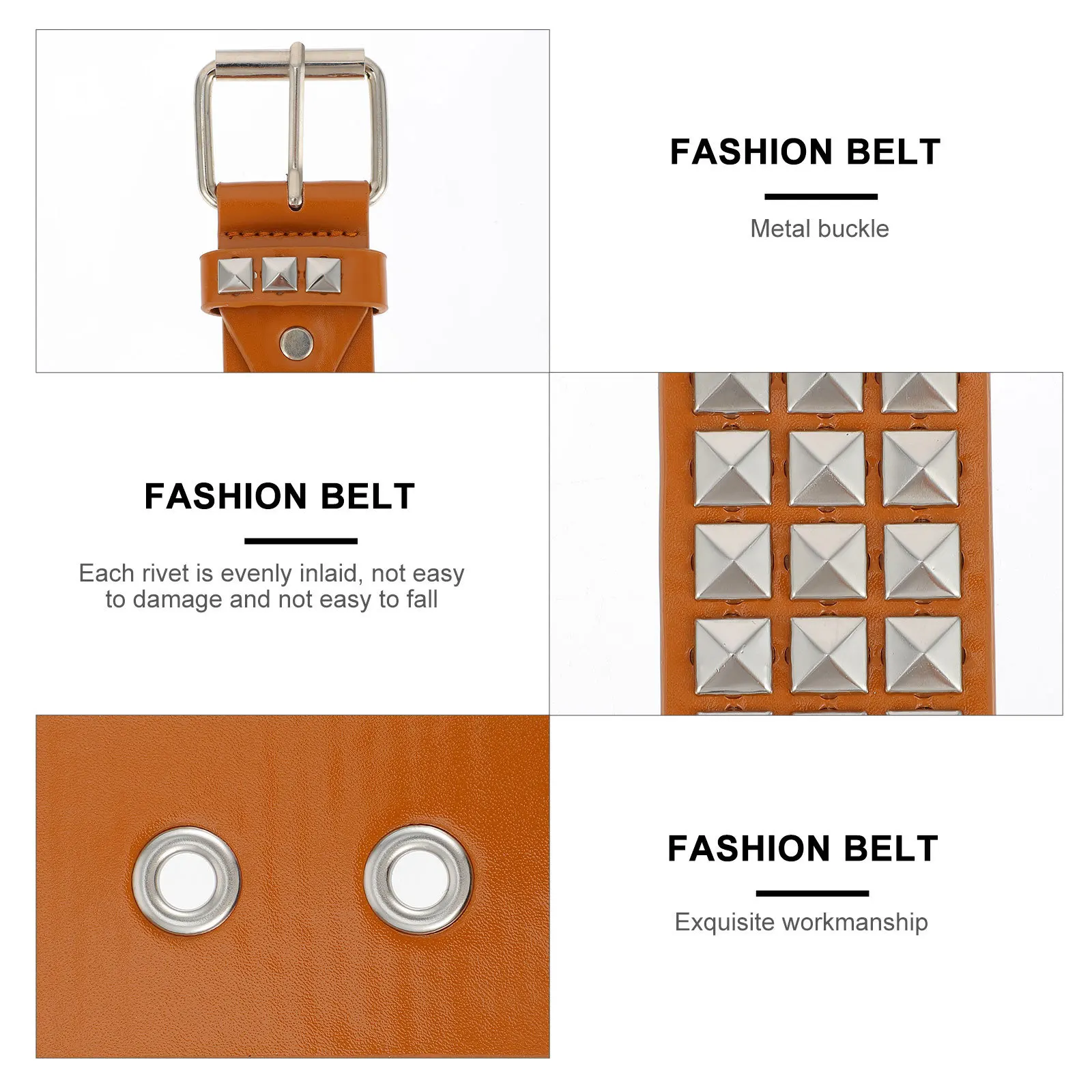 1 قطعة حزام برشام ممتاز من البولي يوريثان حزام خصر أنيق شريط مزخرف أنيق محمول هدية طويلة الأمد للأصدقاء والعائلة يوميًا #2