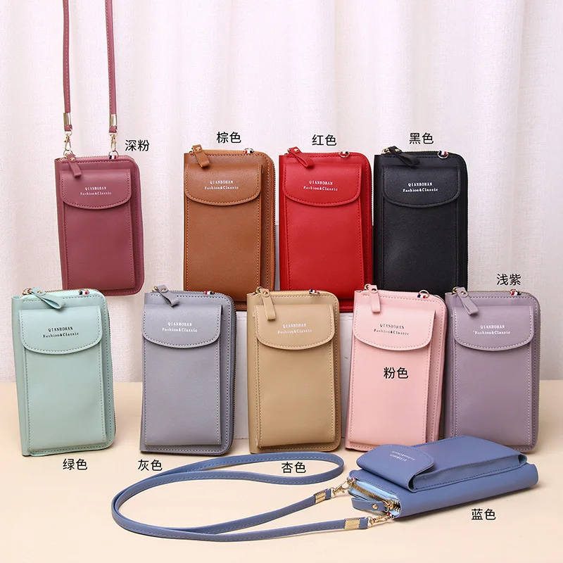 Waterproof Women Wallet Bag Touch Screen Cell Phone Purse Bag Smartphone Wallet Tassel Leather Shoulder Strap Handbag Women Bag