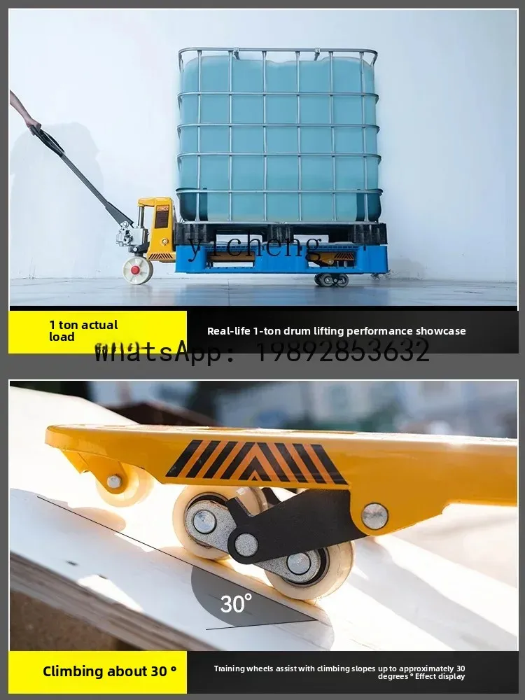 

A1 hand push cattle forklift manual hydraulic handling forklift 2/3 tons 5 tons warehouse high quality trailer