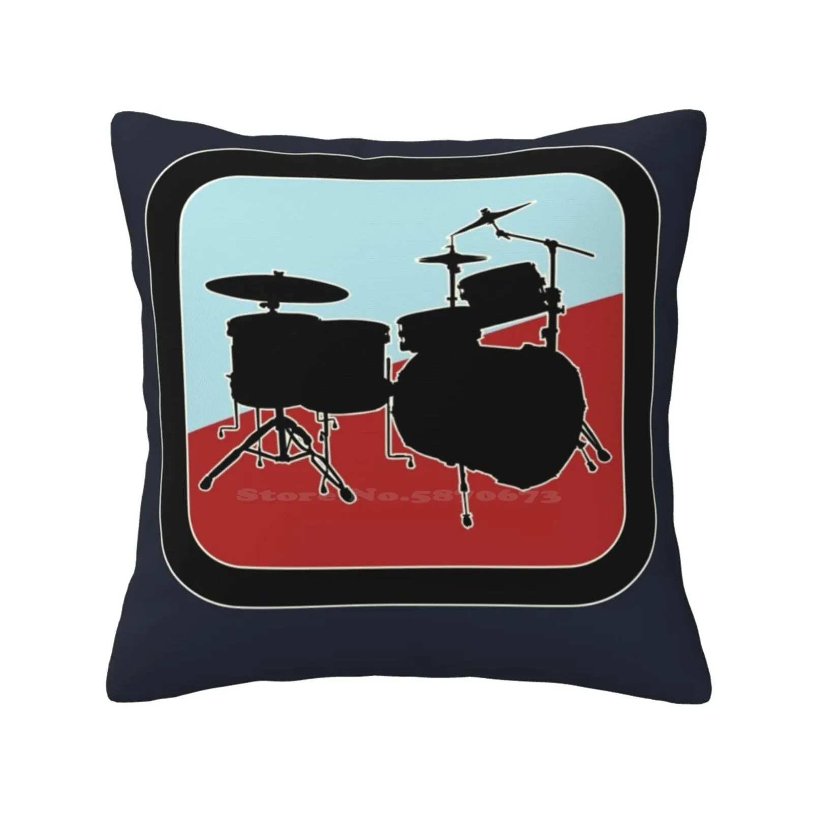 Drums Sign Fashion Sofa Throw Pillow Cover Pillowcase Drums Percussion Drummer Musician Snare Vintage Sound Cool Stage Show Gig