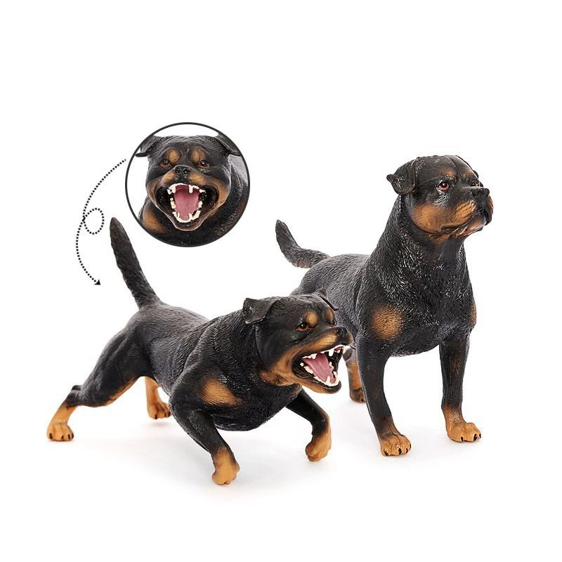 Simulated Rottweiler model vicious dog desktop ornament home pet dog decoration