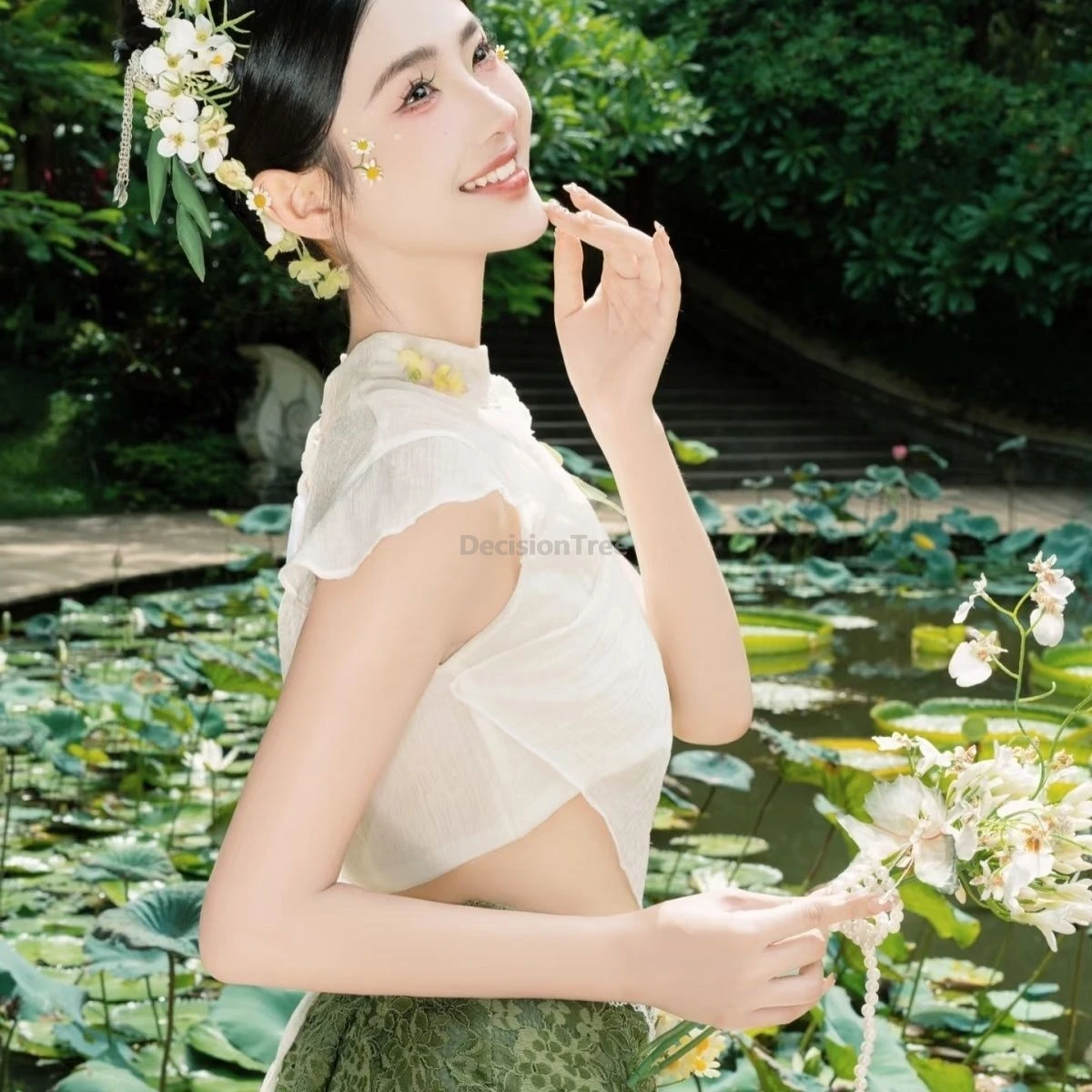 ملابس مهرجان الرذاذ على الطراز العرقي الصيني الخيالي العصري لعام 2025 ملابس تايلاند للتصوير الفوتوغرافي للسفر في جنوب شرق آسيا #3