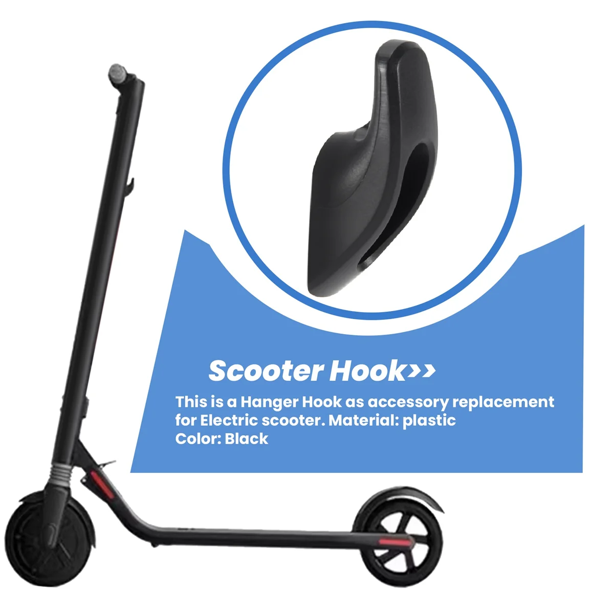 BVBV-gancho de suspensión Flexible de Metal mejorado para Ninebot Segway Es1 Es2 Es3 Es4, repuesto para patinete eléctrico