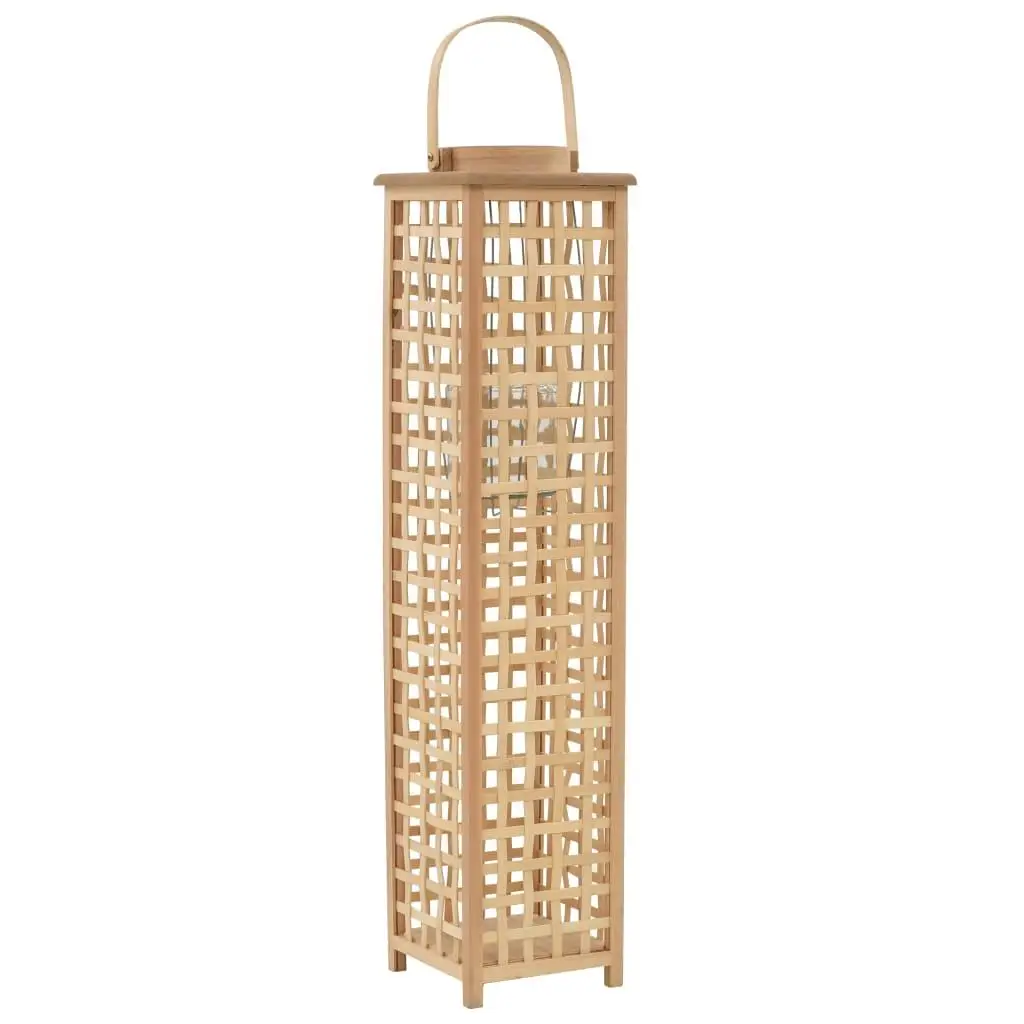 Natural Bamboo Hanging Candle Lantern Holder - Eco-Friendly Home Decor
