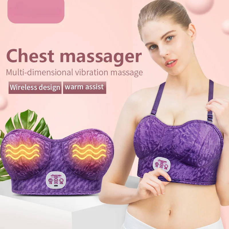 Massageador de Mama Elétrica para Mulheres, Massagem Feminina, Dispositivo de Melhoramento do Peito, Vibrador Peito, Caress Cup Ampliação, Novo