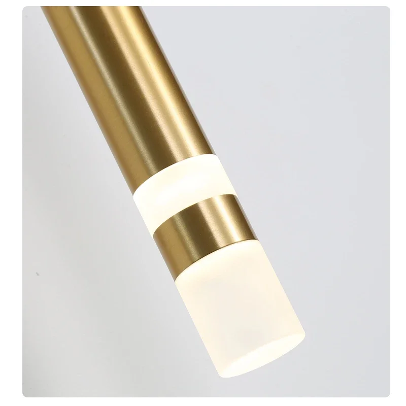 Imagem -06 - Lustre Led Preto ou Dourado Lâmpada Pingente com Duas Cabeças Boa Aparência Luz de Teto Luz Doméstica ac 110v ac 220v Novo