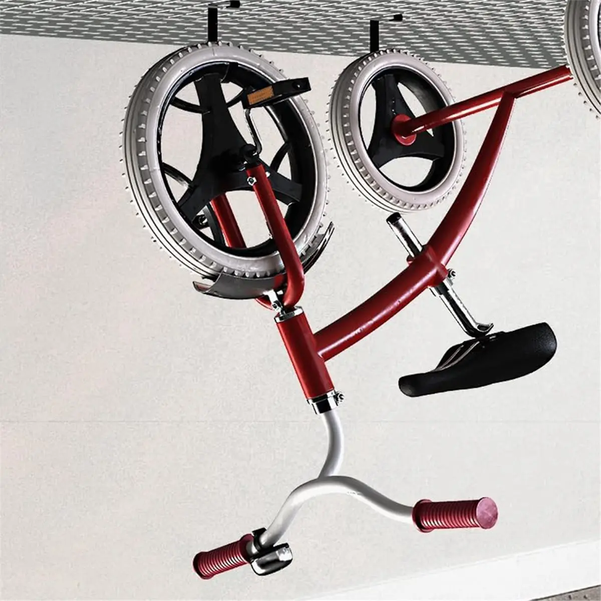A74U Bike Hooks for Garage Ceiling Mount Rack.4X8 Overhead Garage Storage Rack for Ceiling Hanging Bicycle Shelves 4pcs