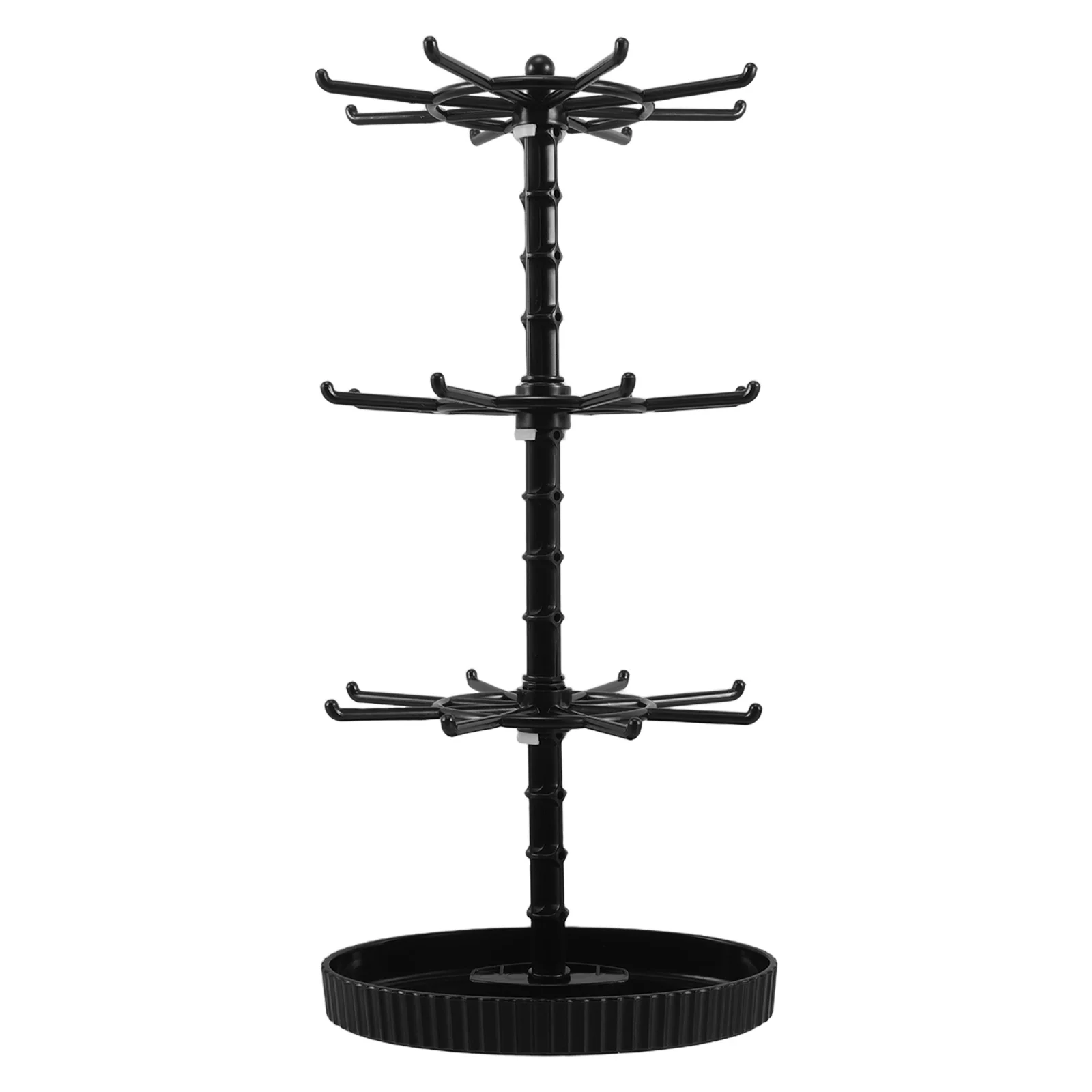 

3 Tier Jewelry Storage Rack Rotating Necklace Holder Organizer Stand For Bracelets Keychains Desktop Display Home Decor Hanger