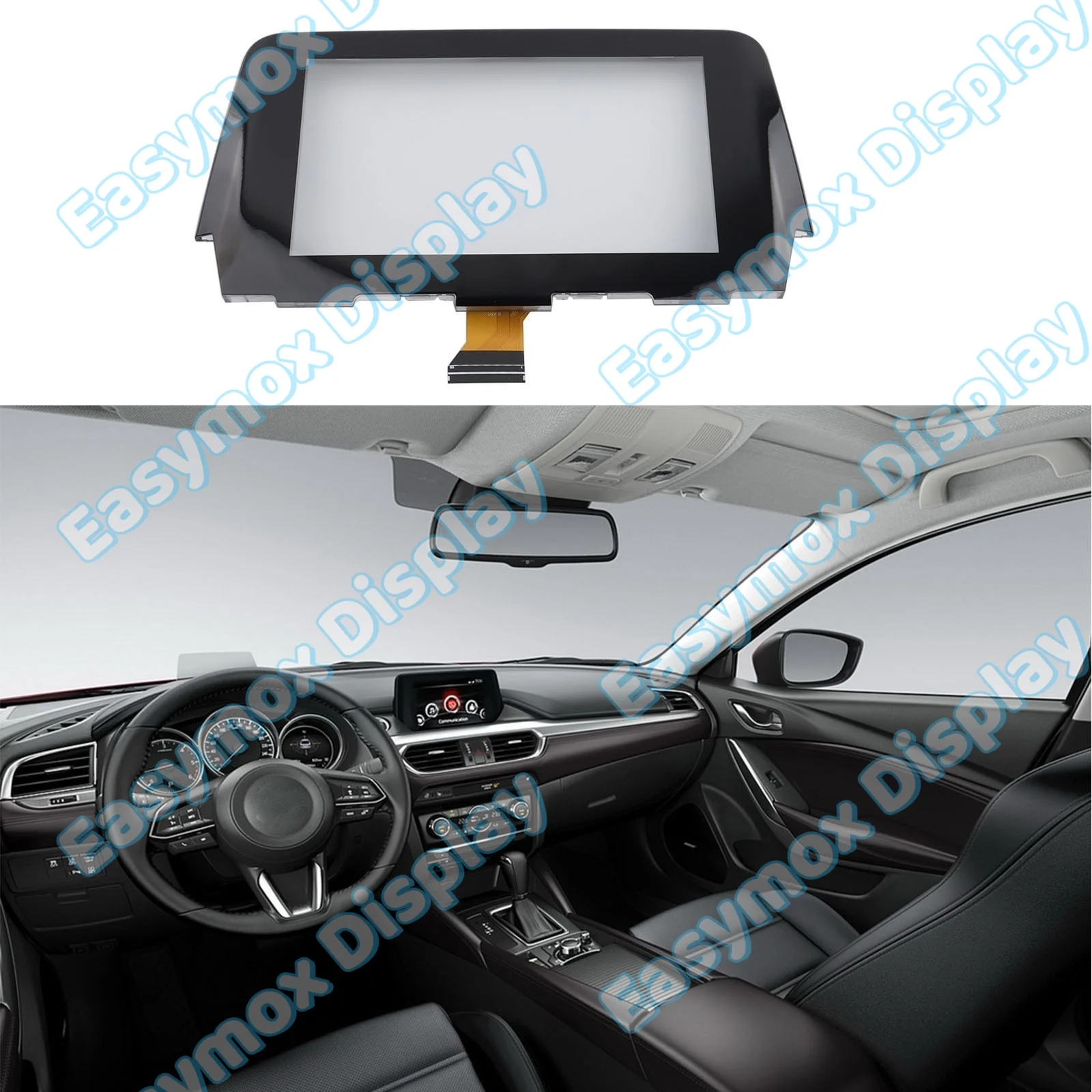 

Replacement Touch Screen for 2017-2019 Mazda 6 Digitizer Radio Display GRT761 1J0 50pin